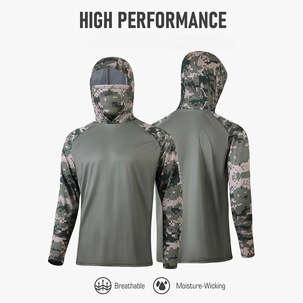 MALFC Fishing Apparel Men Hood - Fishing Shirt Uv Protection ulasan dan harga