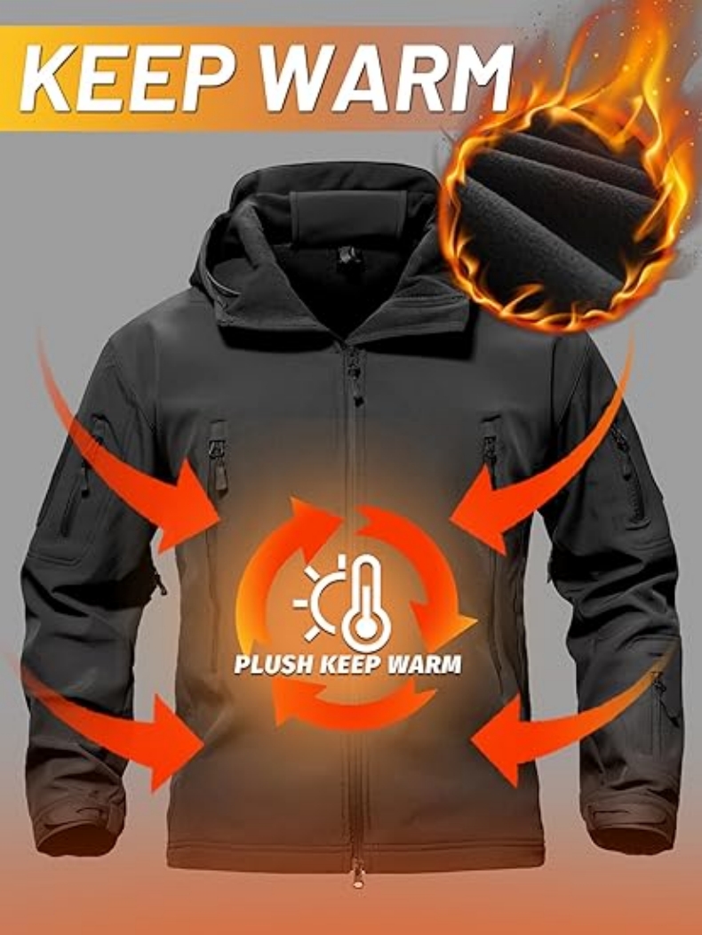 Tactical Fleece SoftShell Jack - Fishing Jacket Waterproof ulasan dan harga