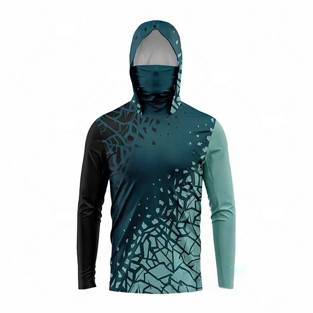 MALFC Fishing Apparel Men Hood - Fishing Shirt Uv Protection ulasan dan harga